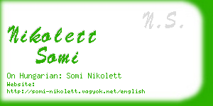 nikolett somi business card